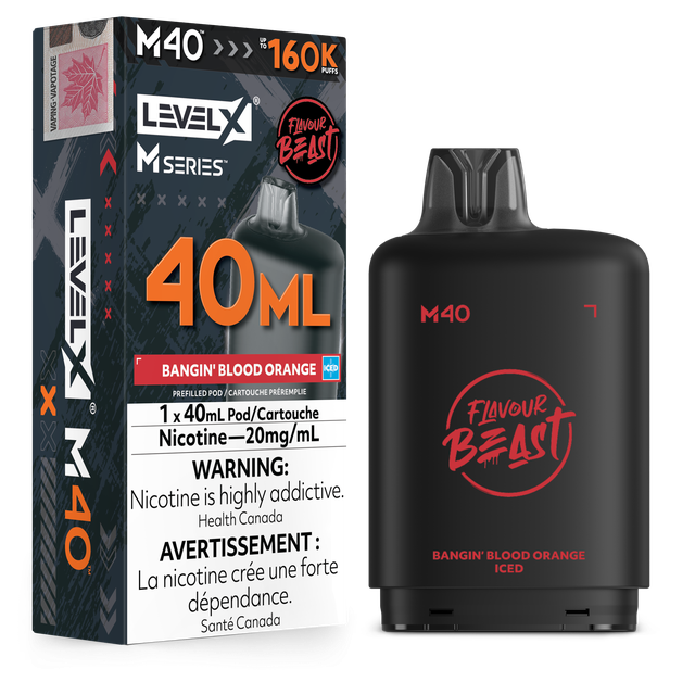 Level X M Series 40ml Pod- Bangin' Blood Orange