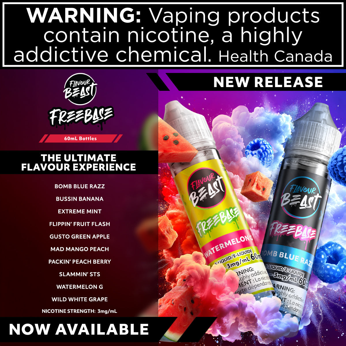 Flavour Beast Freebase - 3mg/60ml (AB)