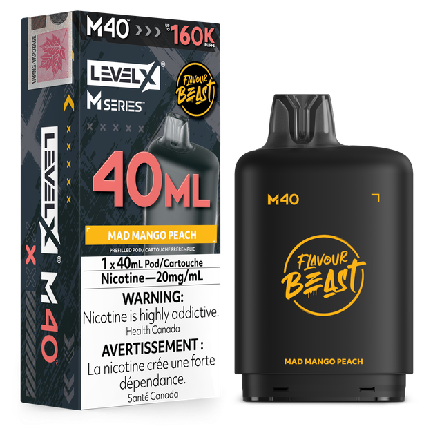 Level X M Series 40ml Pod- Mad Mango Peach