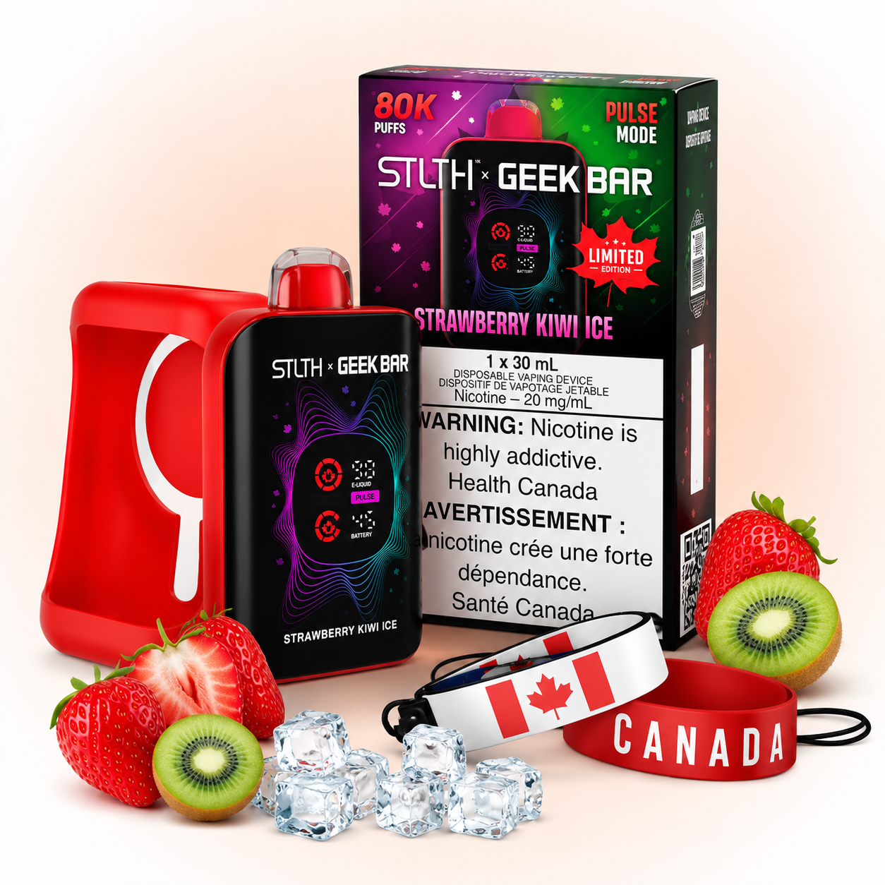 Stlth X Geekbar Canada Ed- Strawberry Kiwi Ice