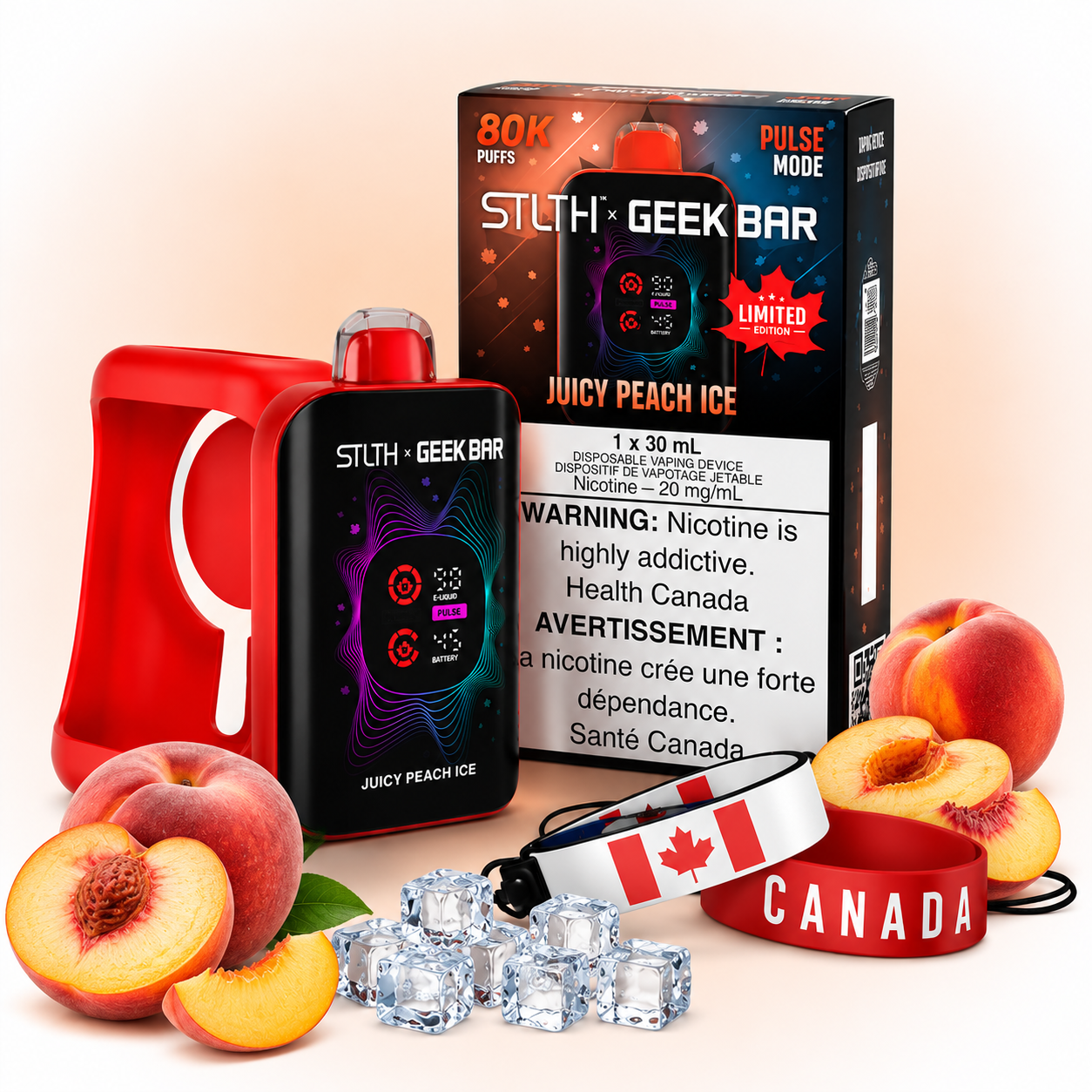 Stlth X Geekbar Canada Ed- Juicy Peach Ice