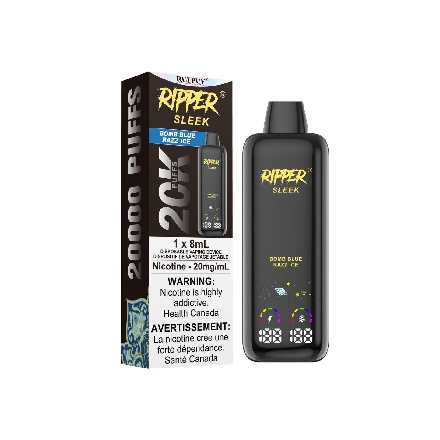 Ripper Sleek- Bomb Blue Razz Ice (New Price)