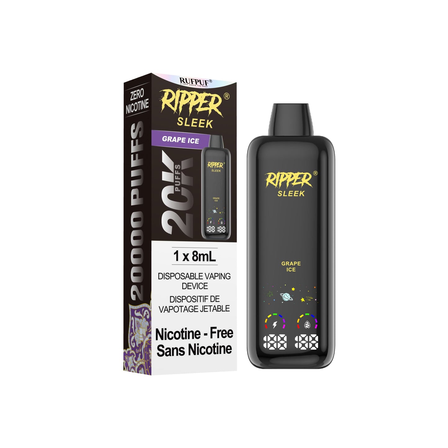 Ripper Sleek- Grape Ice 0mg