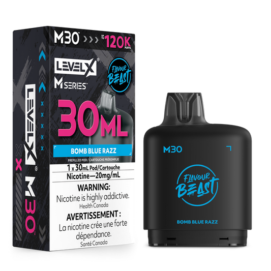 Level X M Series 30ml Pod - Bomb Blue Razz