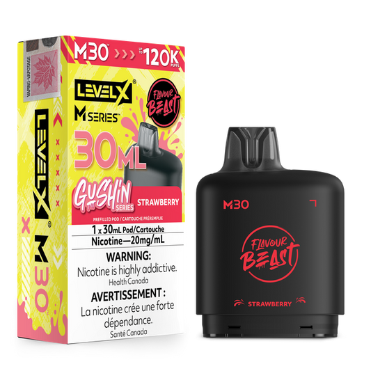 Level X M Series 30ml Pod - Gushin Strawberry