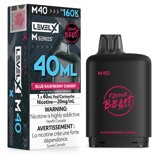 Level X M Series 40ml Pod- Blue Raspberry Cherry