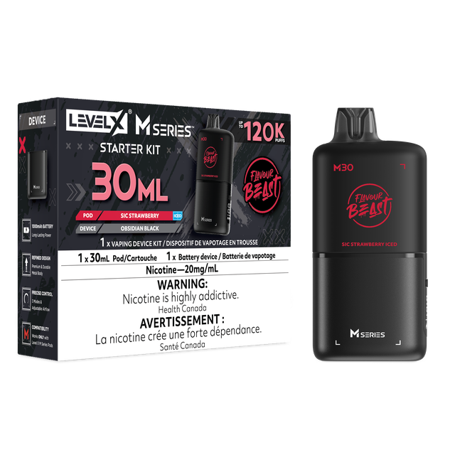 Level X M Series 30ml Starter Kit- Sic Strawberry