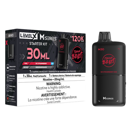 Level X M Series 30ml Starter Kit- Sic Strawberry