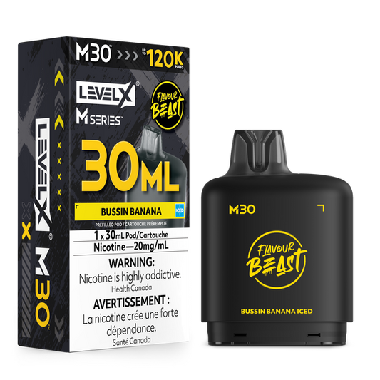 Level X M Series 30ml Pod - Bussin Banana Iced