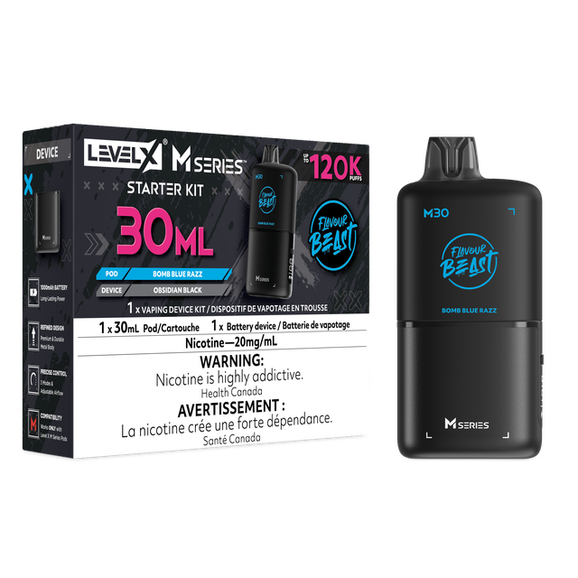 Level X M Series 30ml Starter Kit- Bomb Blue Razz