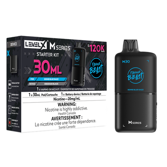 Level X M Series 30ml Starter Kit- Bomb Blue Razz